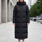 Brigitte | Women's Waterproof Quilted Parka Jacket, Long Hooded Winter Coat | Animated Apparel