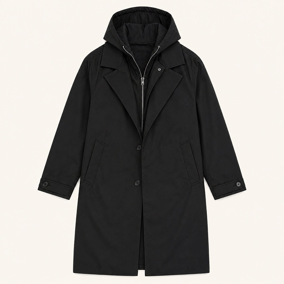 Brody | Men's Waterproof Hooded Parka, Long Rain Coat | Animated Apparel