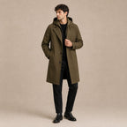 Brody | Men's Waterproof Hooded Parka, Long Rain Coat | Animated Apparel