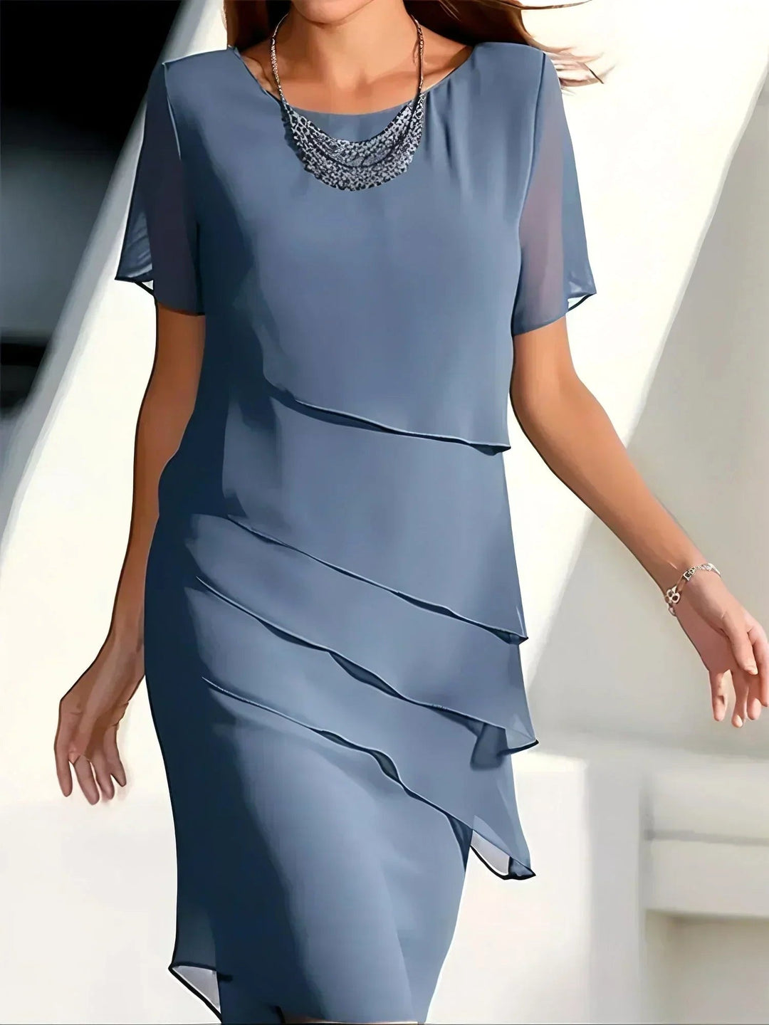 Brooke | Women's Chic Wrap Midi Dress - image 1