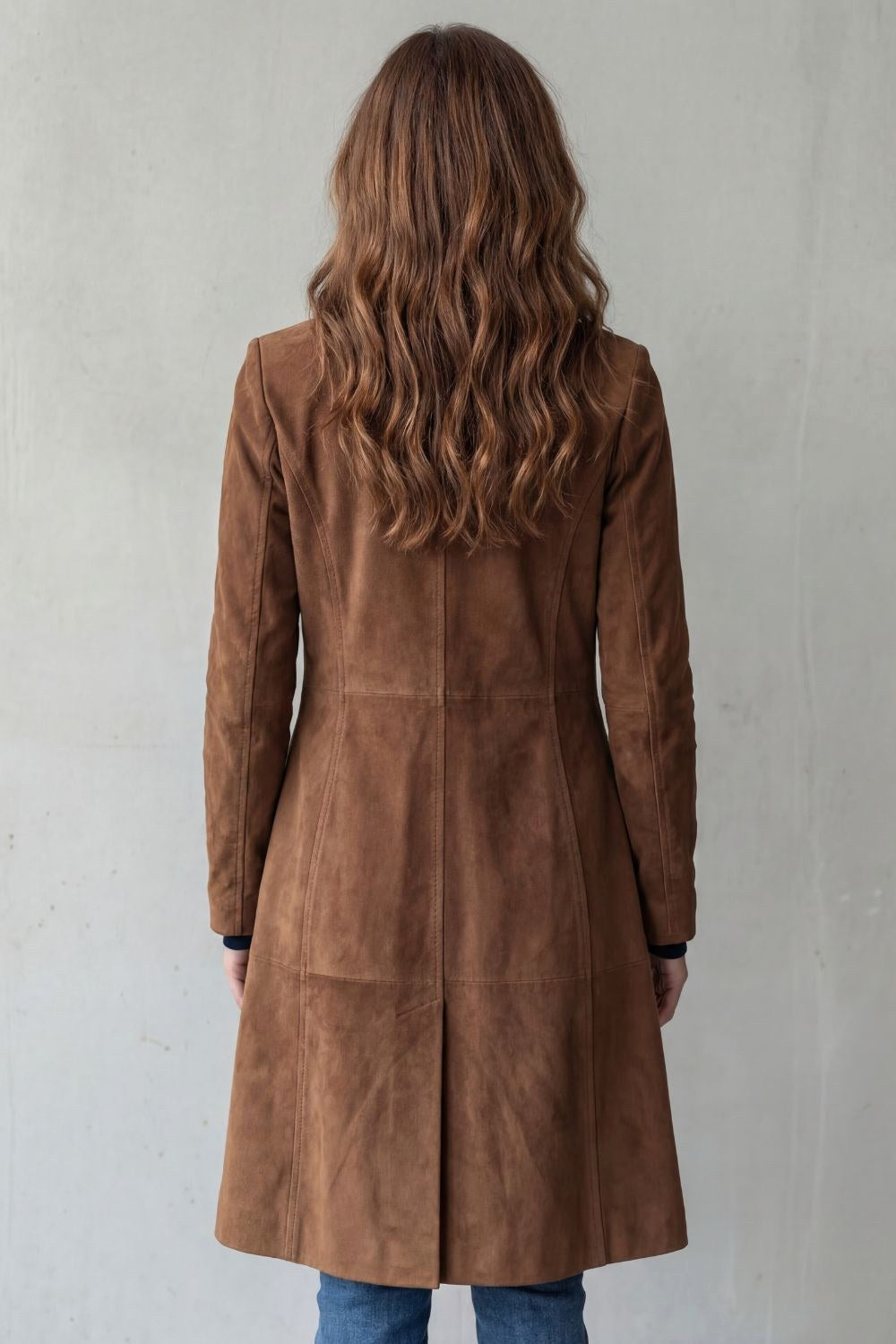 Audrey | Women's Long Button-Front Wool Coat, Tailored Winter Coat | Animated Apparel | Charcoal