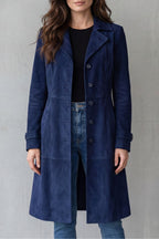 Audrey | Women's Long Button-Front Wool Coat, Tailored Winter Coat | Animated Apparel