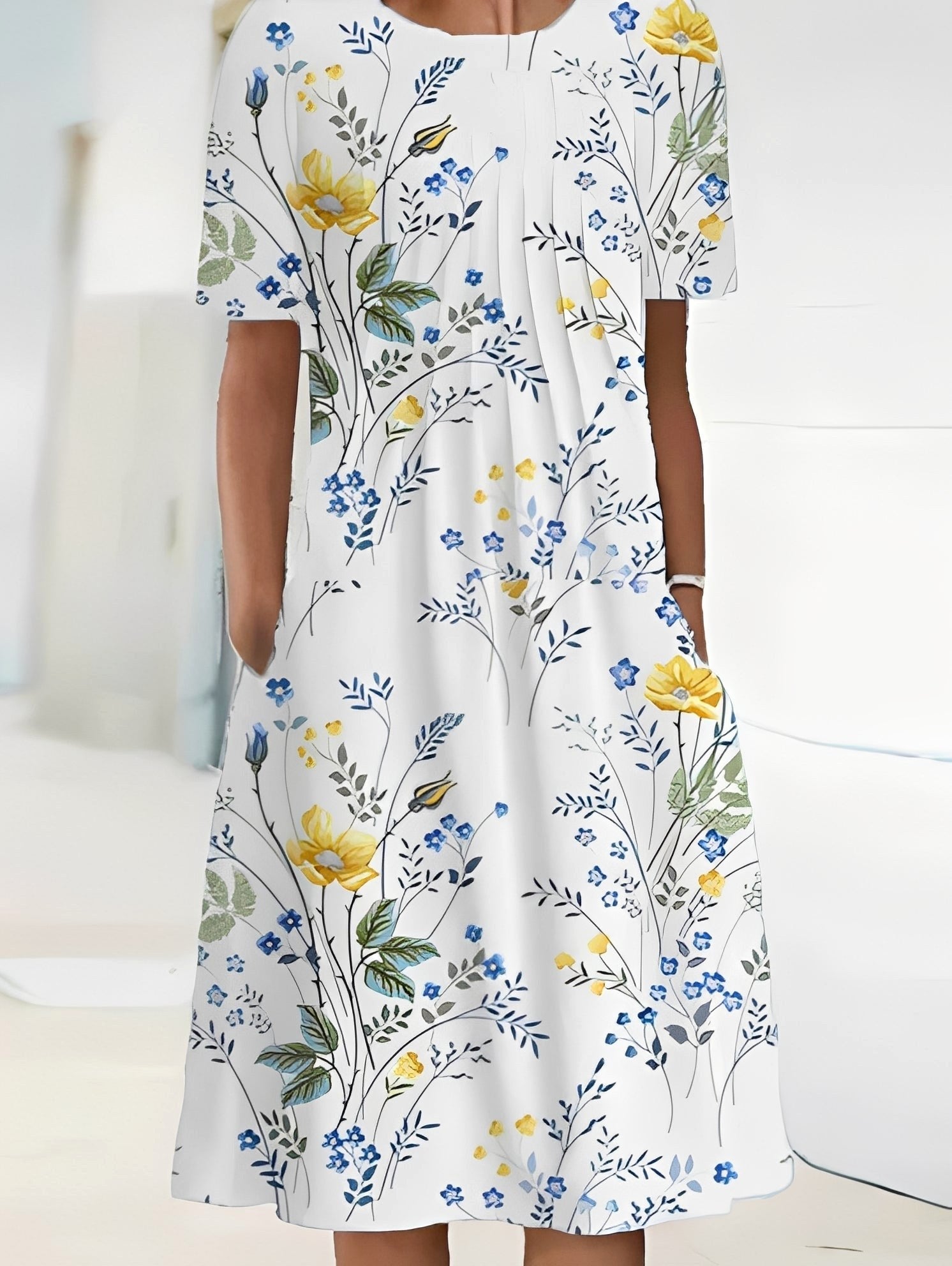 Brooke | Women's Printed Casual Midi Dress - image 1