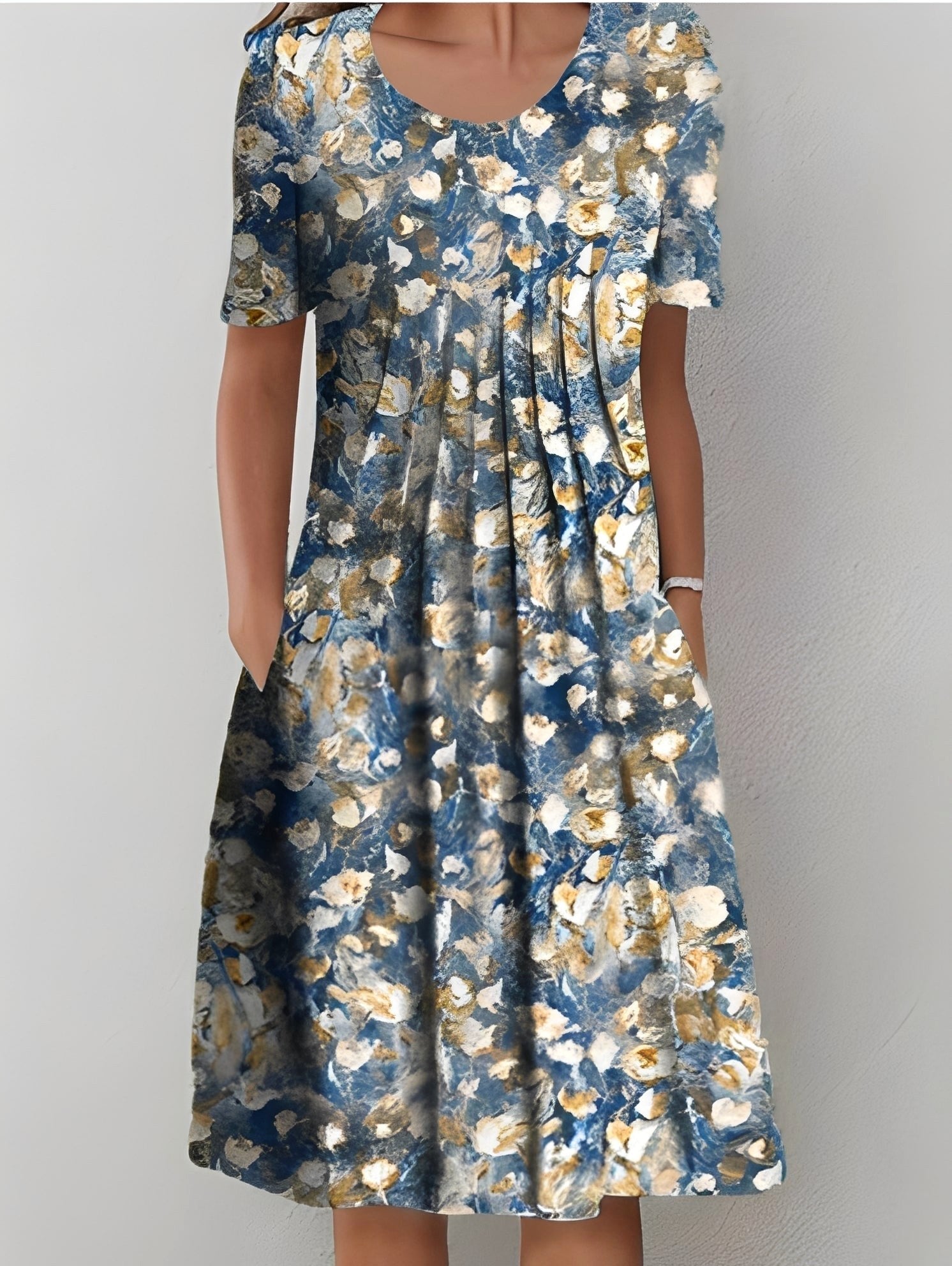 Brooke | Women's Printed Casual Midi Dress - image 2