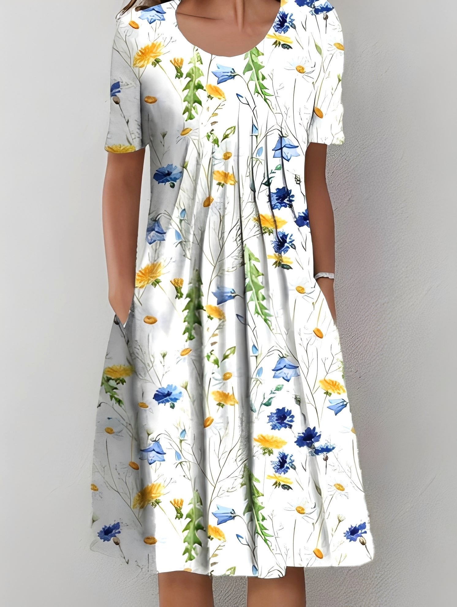 Brooke | Women's Printed Casual Midi Dress - image 4