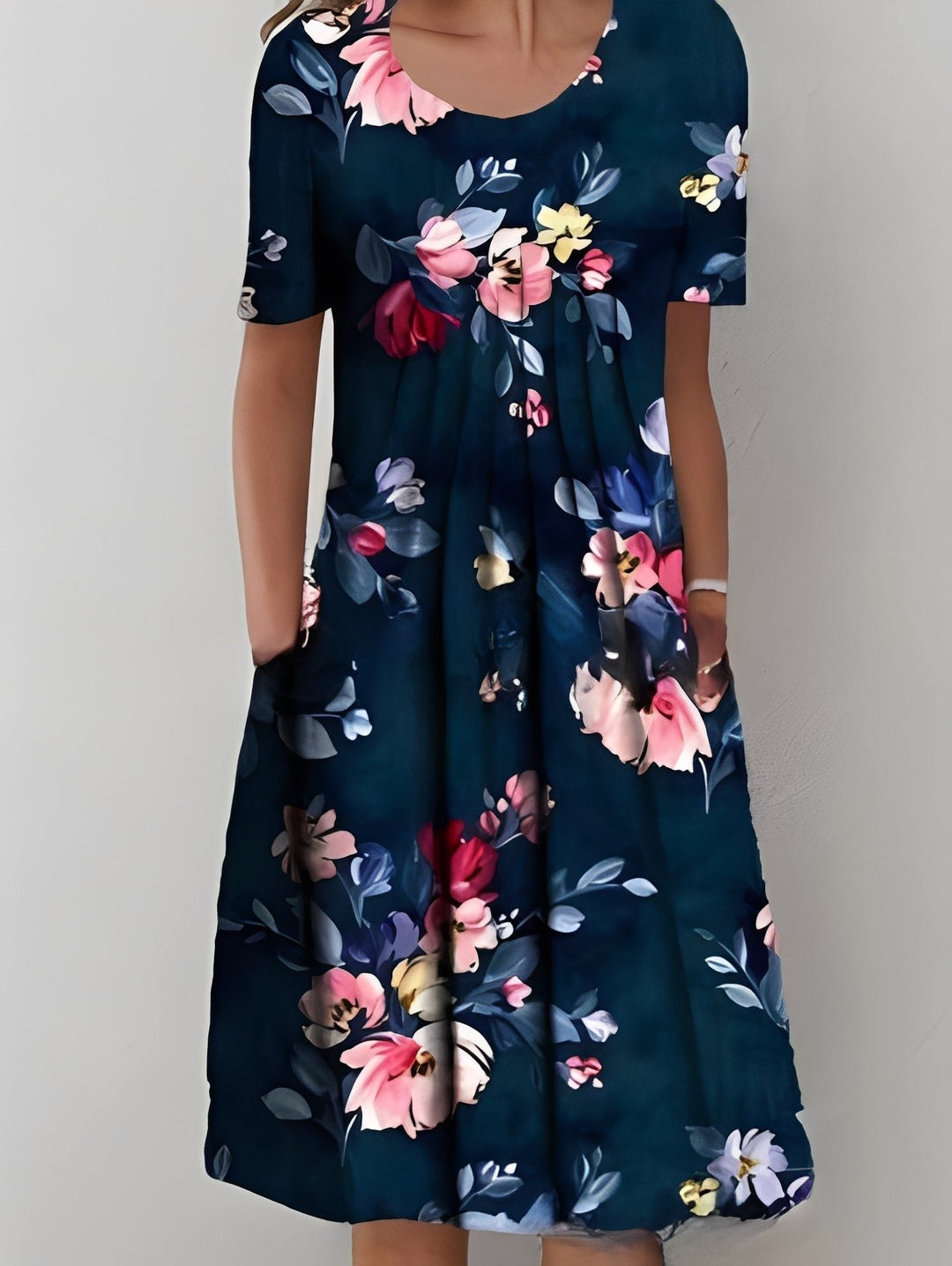 Brooke | Women's Printed Casual Midi Dress - image 7