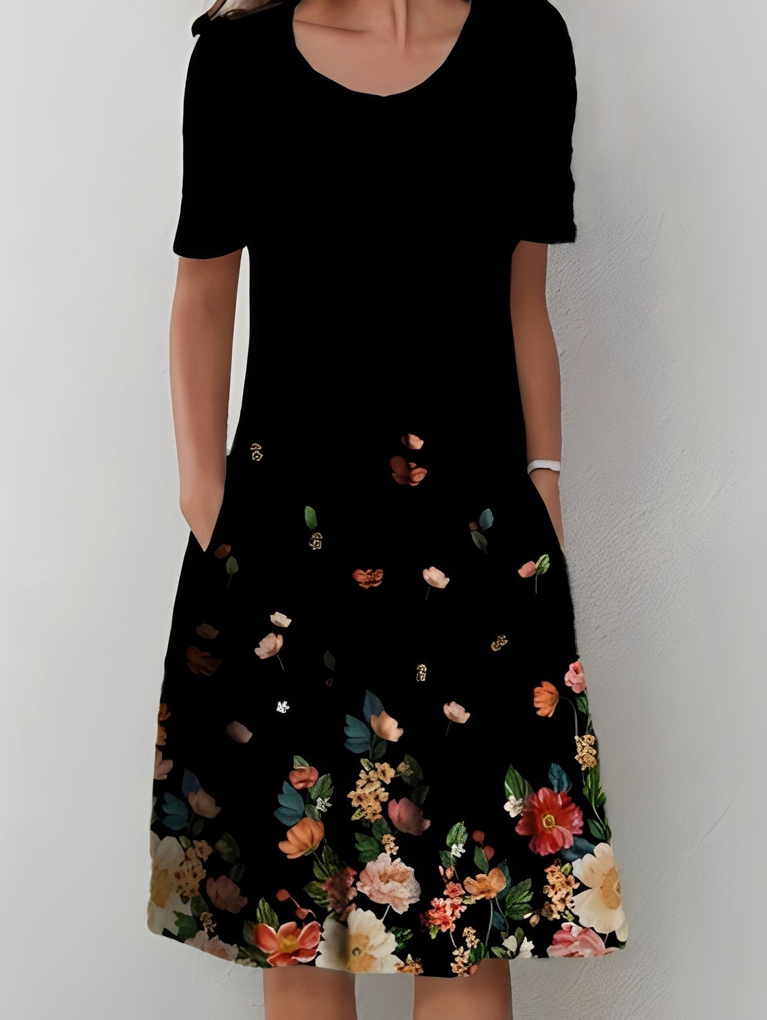 Brooke | Women's Printed Casual Midi Dress - image 8