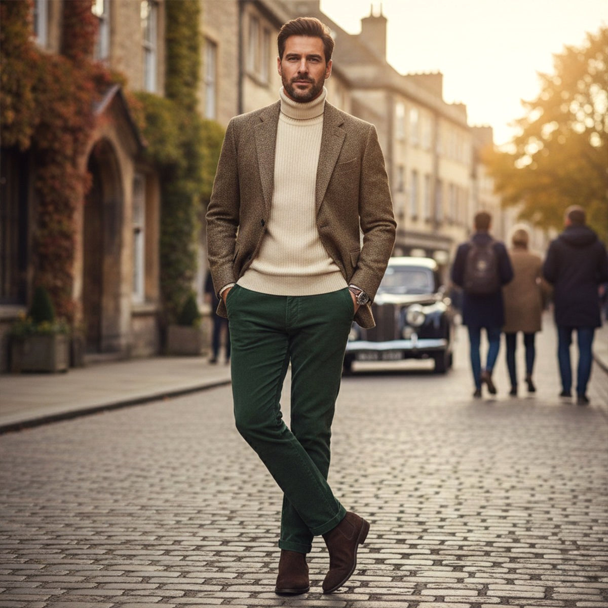 Bryce | Men's Classic Herringbone Tweed Blazer, Tailored Smart Jacket | Animated Apparel