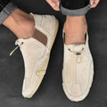 Caleb | Men's Slip-On Shoes with Elastic Side Panels, Casual Slip-On Shoes | Animated Apparel | Beige