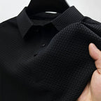 Logan | Men's Textured Polo Shirt with Short Sleeves, Button-Down Collar Polo | Animated Apparel