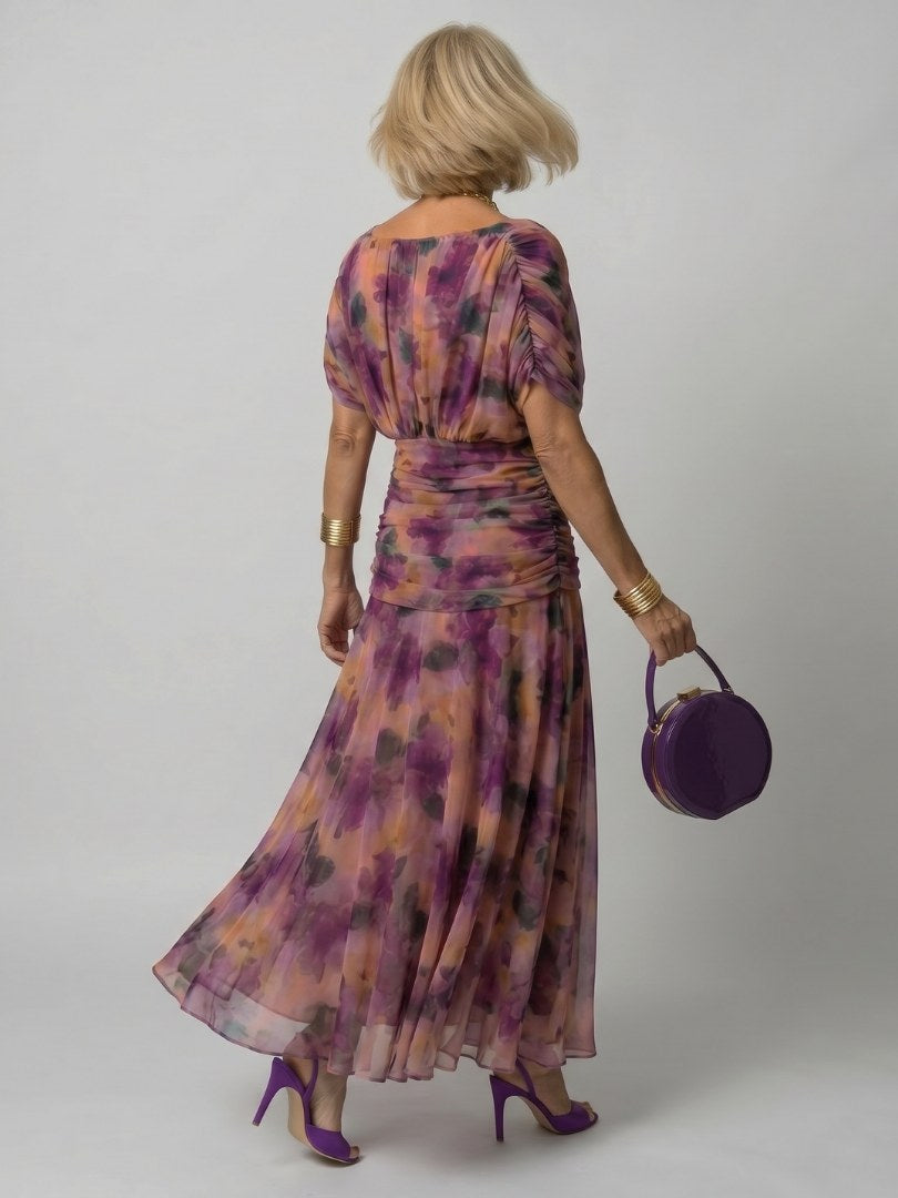 Calen | Women's Off-Shoulder Midi Dress - Multicolor