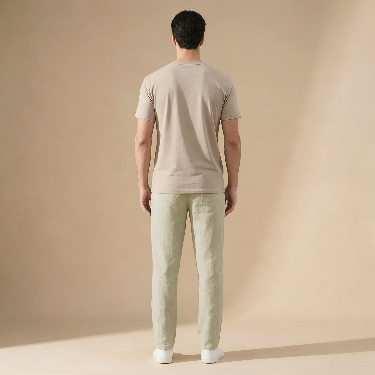Luca | Men's Tapered Linen Trousers, Casual Everyday Trousers | Animated Apparel
