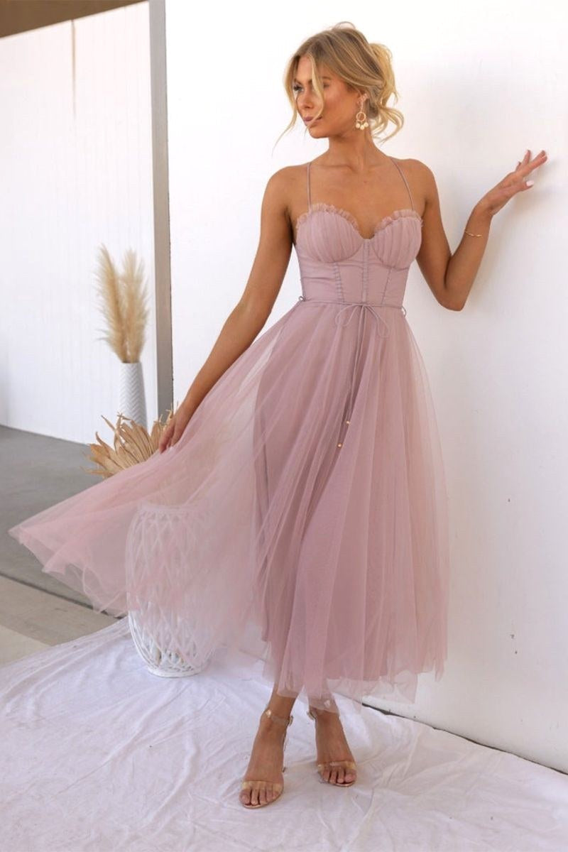 Cambria | Women's Tulle Midi Dress - image 5