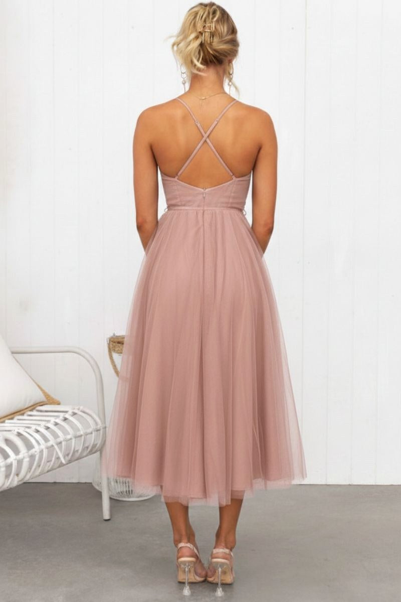 Cambria | Women's Tulle Midi Dress - image 6