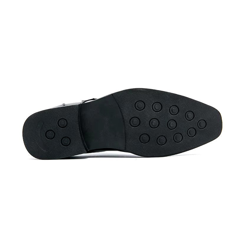 Cameron | Men's Dress Shoes with Single Strap Buckle, Formal Strap Loafers | Animated Apparel