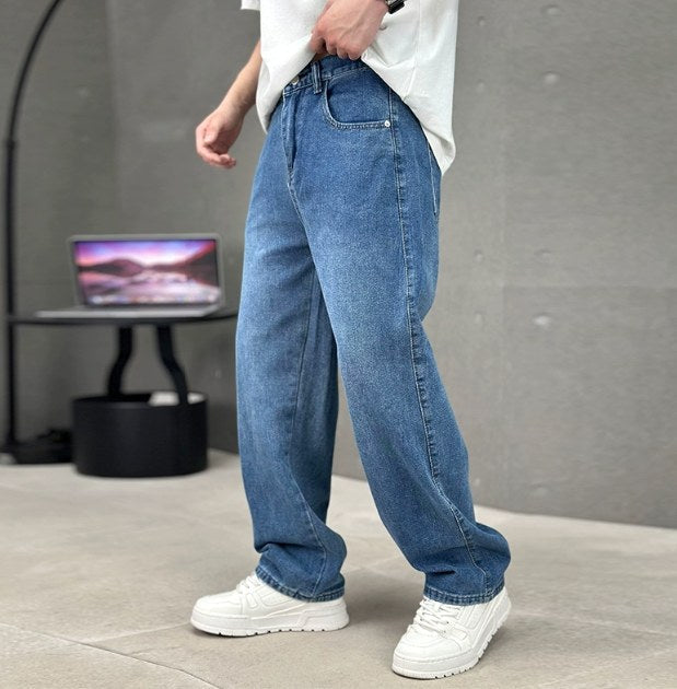 Cameron | Men's Straight Leg Cotton Jeans, Classic Everyday Jeans | Animated Apparel