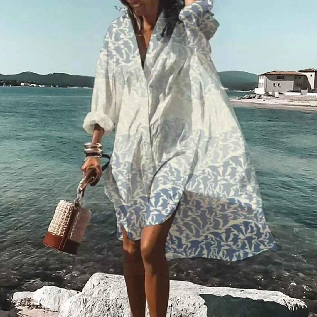 Caroline | Women's Linen Shirt Dress - image 1
