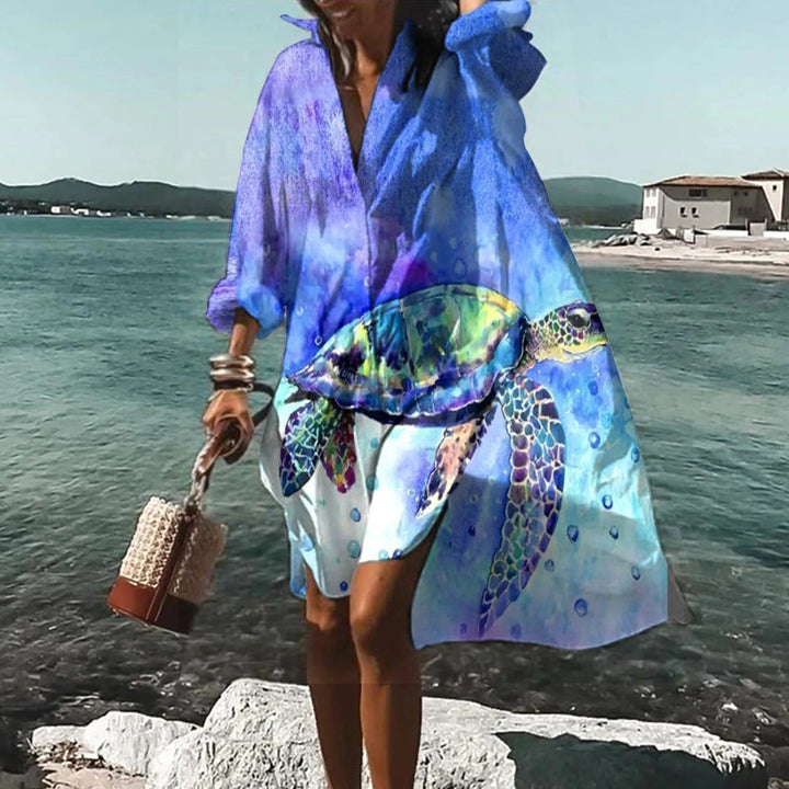 Caroline | Women's Linen Shirt Dress - image 2