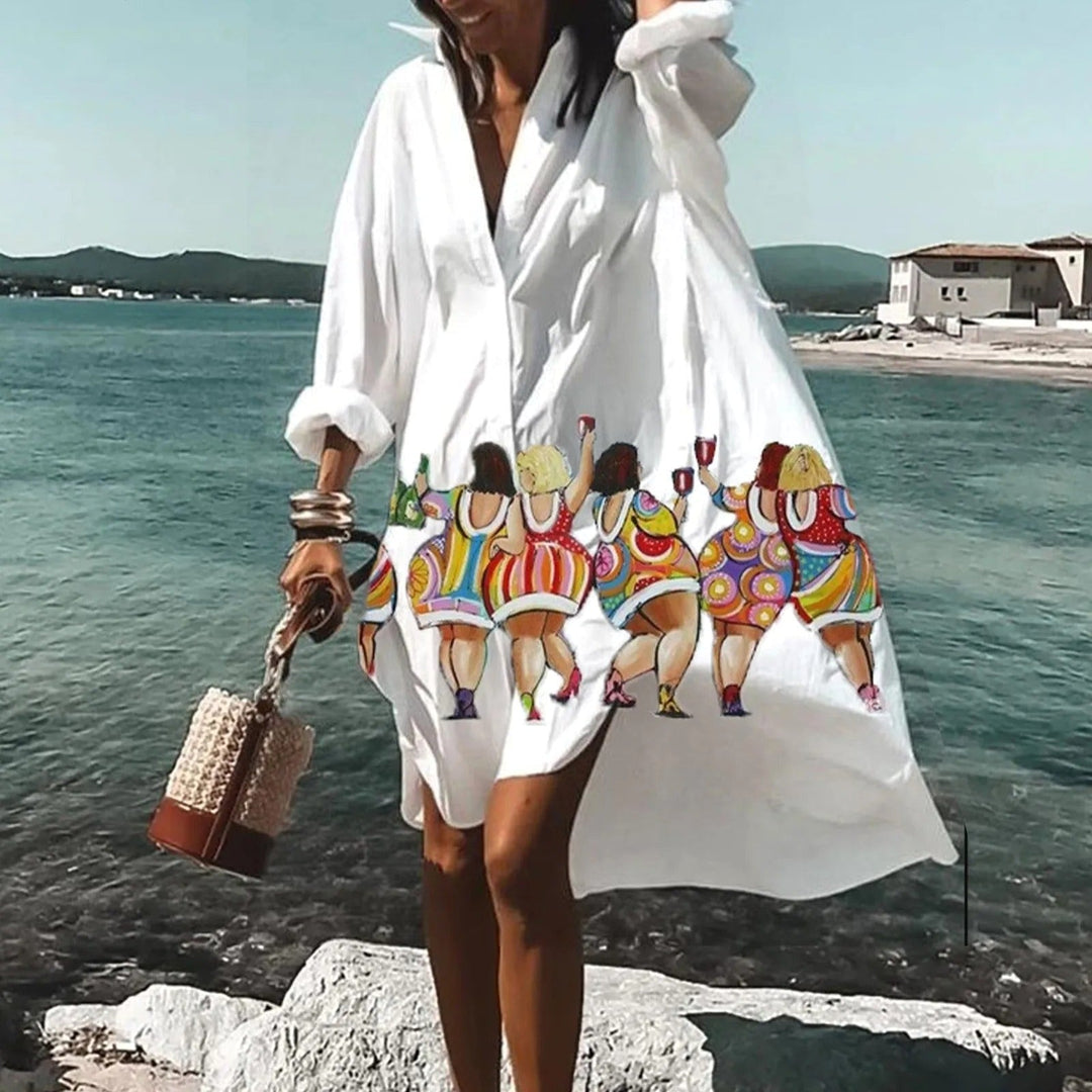 Caroline | Women's Linen Shirt Dress - image 3