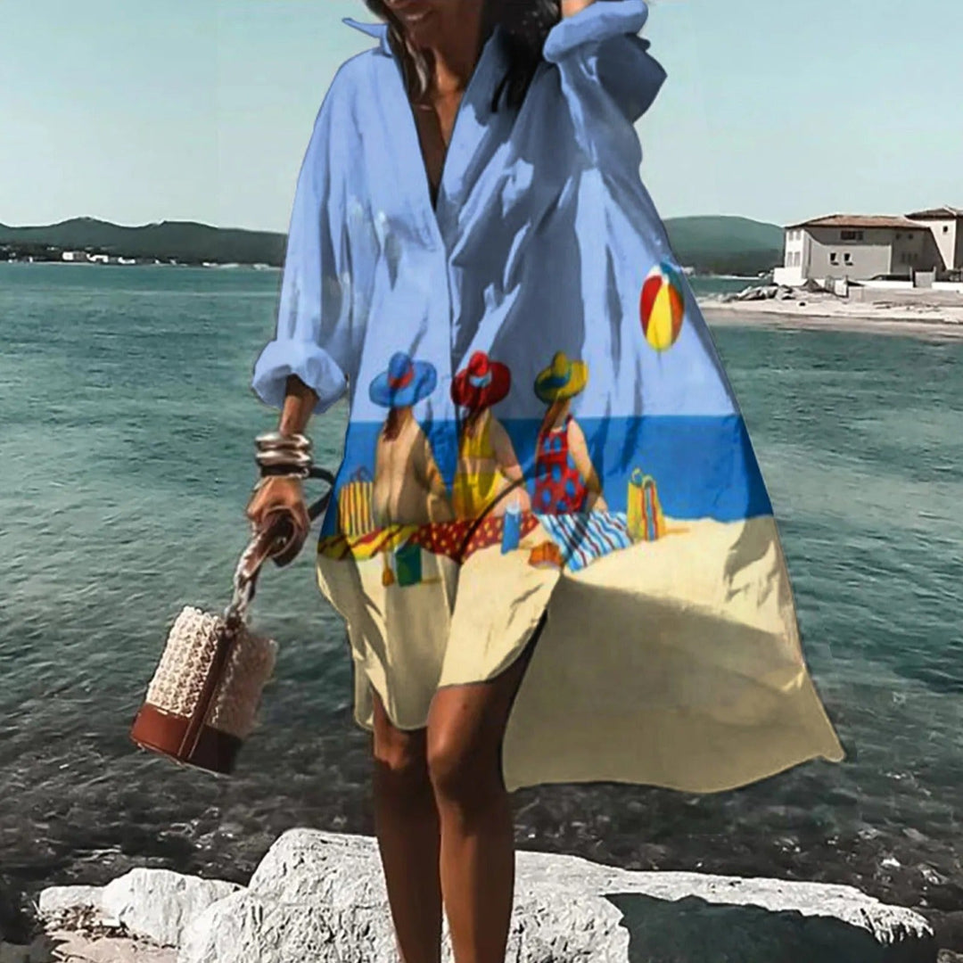Caroline | Women's Linen Shirt Dress - image 5