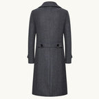 Carson | Men's Double Breasted Wool Trench Coat, Long Tailored Coat | Animated Apparel | Light Grey