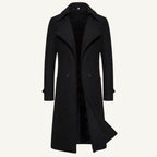 Carson | Men's Double Breasted Wool Trench Coat, Long Tailored Coat | Animated Apparel | Khaki