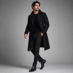 Carson | Men's Double Breasted Wool Trench Coat, Long Tailored Coat | Animated Apparel
