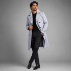 Carson | Men's Double Breasted Wool Trench Coat, Long Tailored Coat | Animated Apparel