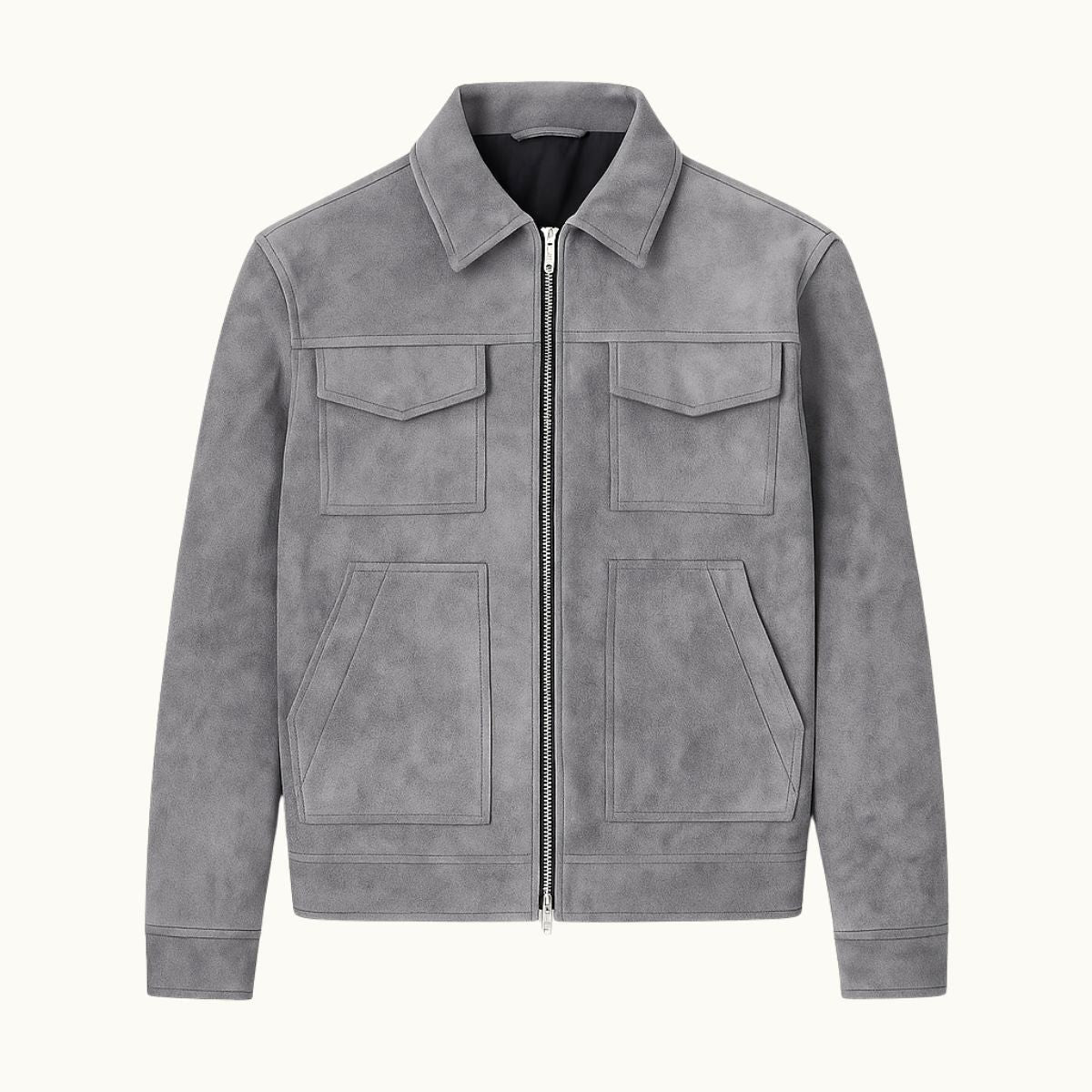 Carter | Men's Suede-Effect Jacket, Modern Smart Jacket | Animated Apparel