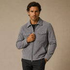 Carter | Men's Suede-Effect Jacket, Modern Smart Jacket | Animated Apparel