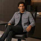Carter | Men's Suede-Effect Jacket, Modern Smart Jacket | Animated Apparel