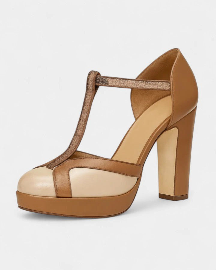 Cassidy | Women's T-Strap Closed Toe Heels - image 1