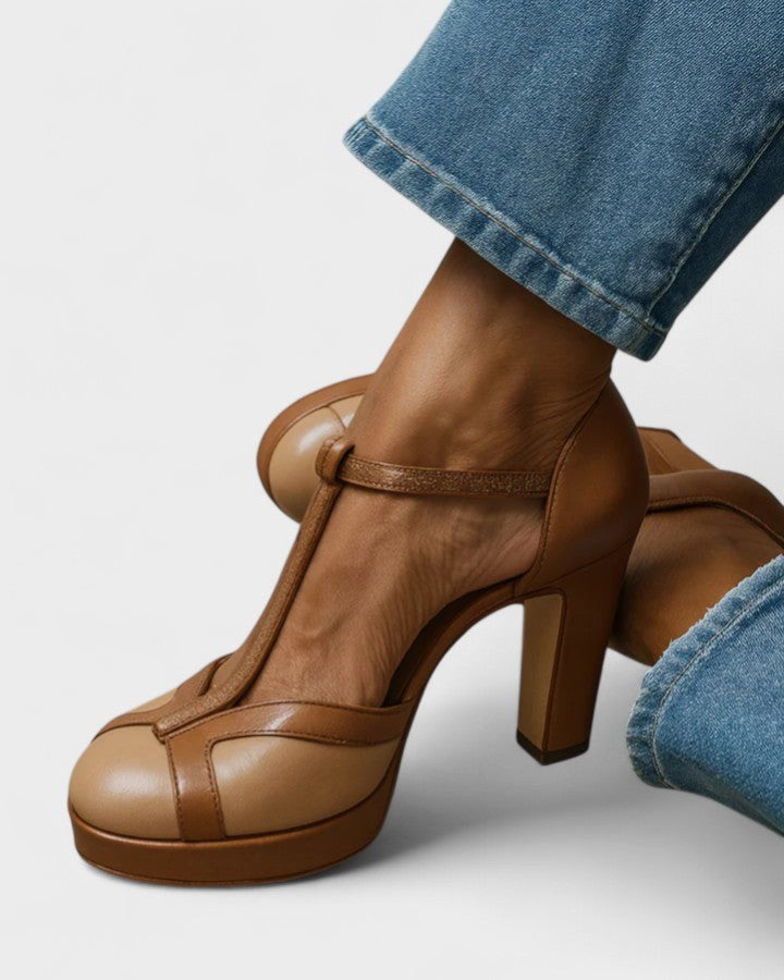 Cassidy | Women's T-Strap Closed Toe Heels - image 2