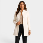 Valentina | Women's Fitted Wool Coat, Classic Button-Front Coat | Animated Apparel
