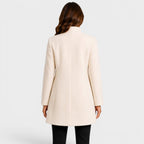 Valentina | Women's Fitted Wool Coat, Classic Button-Front Coat | Animated Apparel