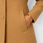Valentina | Women's Fitted Wool Coat, Classic Button-Front Coat | Animated Apparel
