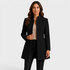 Valentina | Women's Fitted Wool Coat, Classic Button-Front Coat | Animated Apparel