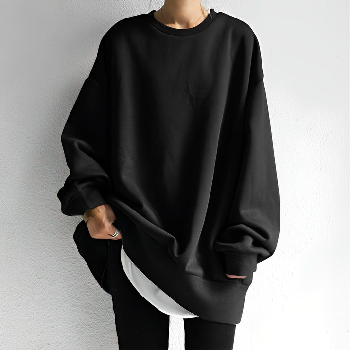 Cecilia | Women's Oversized Knit Jumper, Textured Cosy Jumper | Animated Apparel | Black