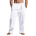 Cedric | Men's Linen Trousers with Drawstring Waist, Relaxed Summer Trousers | Animated Apparel