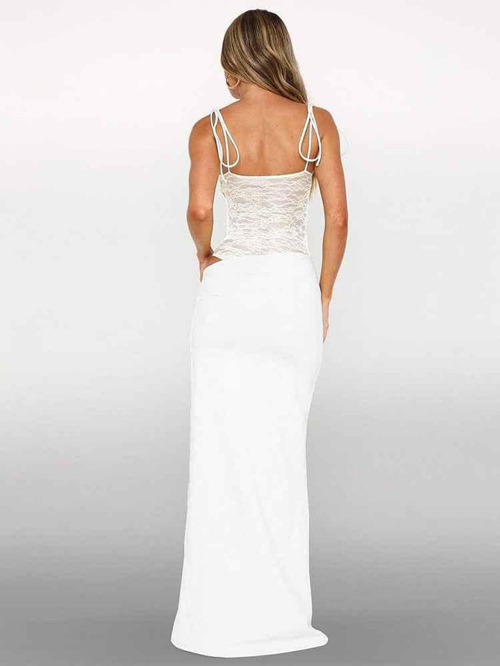 Celeste | Women's Maxi Dress with Lace Corset Detail - image 12