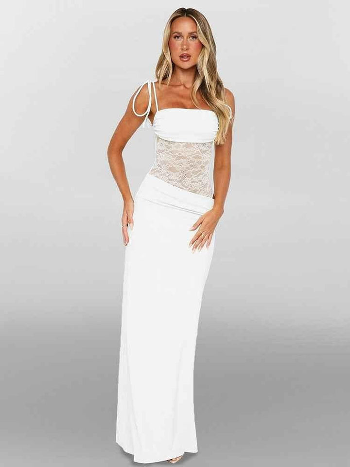 Celeste | Women's Maxi Dress with Lace Corset Detail - image 13
