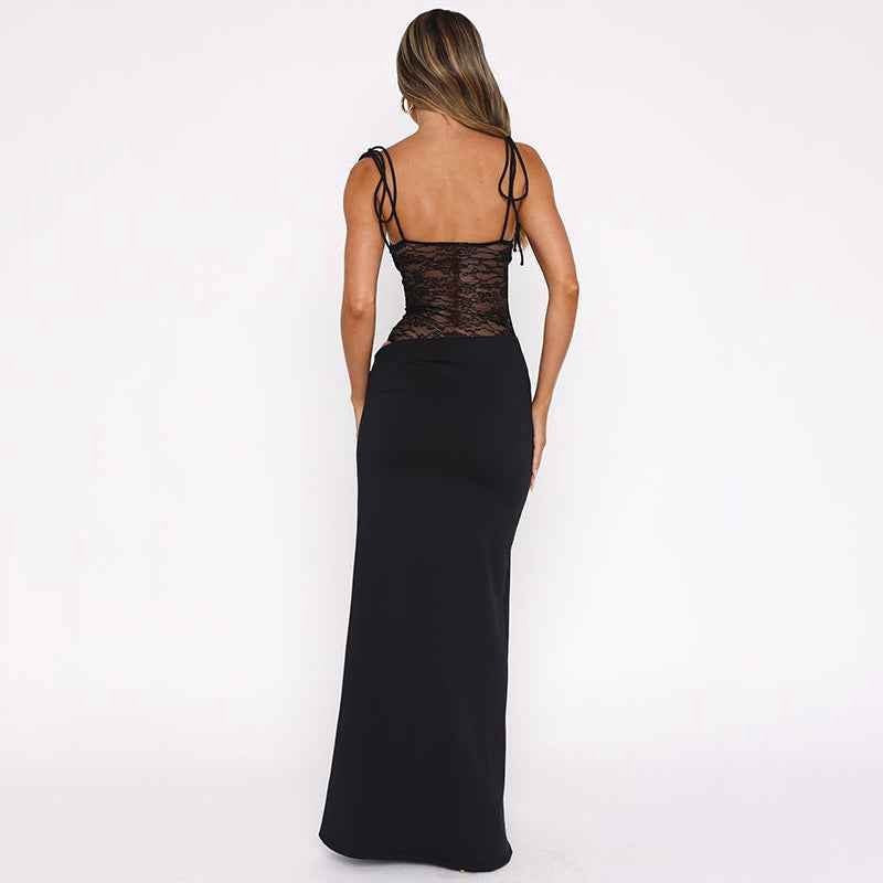 Celeste | Women's Maxi Dress with Lace Corset Detail - image 8