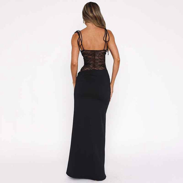 Celeste | Women's Maxi Dress with Lace Corset Detail - image 8
