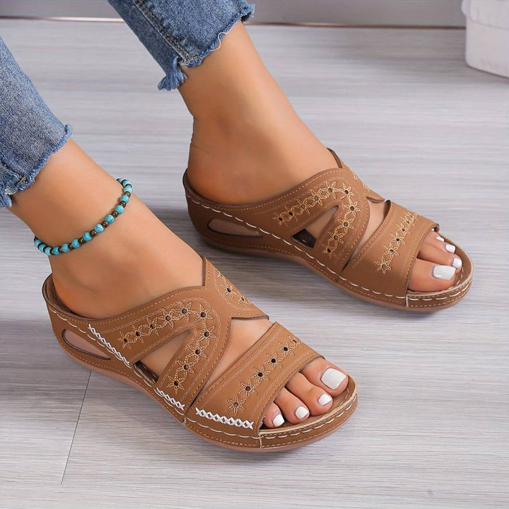 Celeste | Women's Slip-Resistant Orthopedic Sandals - Brown