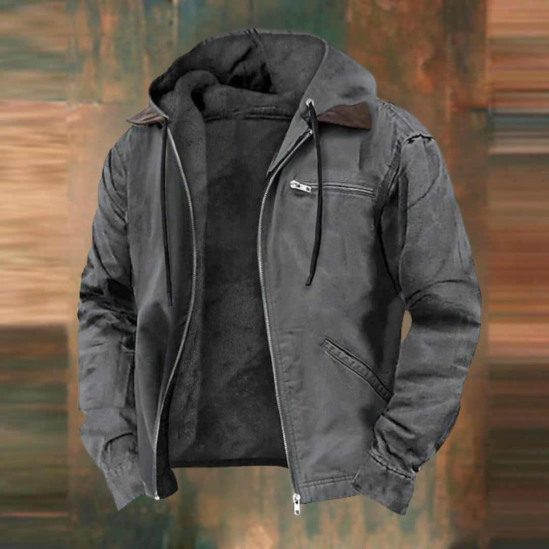 Charles | Men's Tailored Autumn Jacket with Pockets, Smart Wool-Blend Jacket | Animated Apparel | Blue