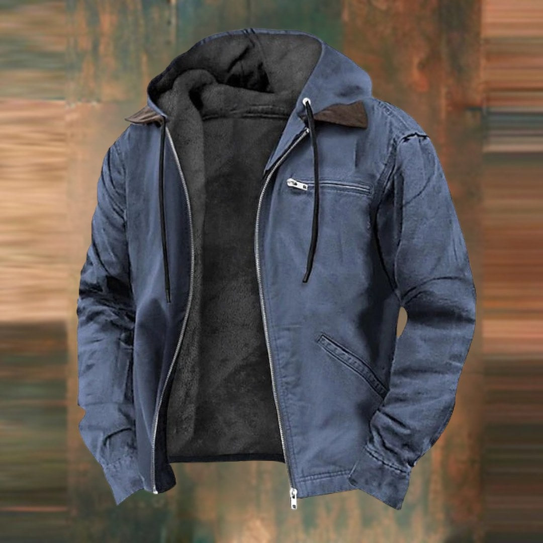 Charles | Men's Tailored Autumn Jacket with Pockets, Smart Wool-Blend Jacket | Animated Apparel | Grey