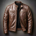 Ian | Men's Vintage Leather Jacket, Timeless Everyday Jacket | Animated Apparel