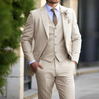 Lucas | Men's Three-Piece Tailored Suit, Blazer Waistcoat and Trousers | Animated Apparel
