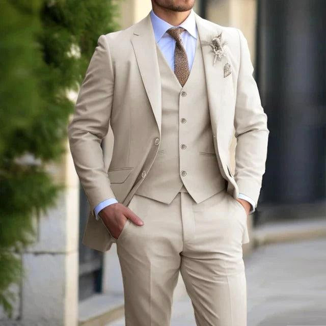 Lucas | Men's Three-Piece Tailored Suit, Blazer Waistcoat and Trousers | Animated Apparel