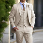 Lucas | Men's Three-Piece Tailored Suit, Blazer Waistcoat and Trousers | Animated Apparel